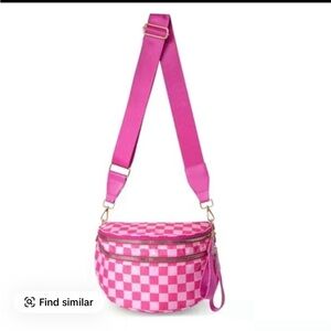 Pink Checkered Women's Bag